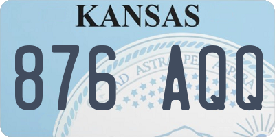 KS license plate 876AQQ