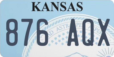 KS license plate 876AQX