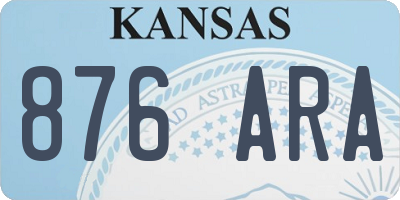 KS license plate 876ARA