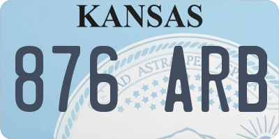 KS license plate 876ARB