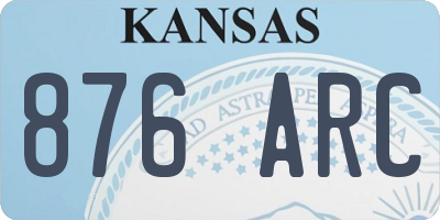 KS license plate 876ARC