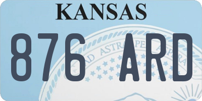 KS license plate 876ARD