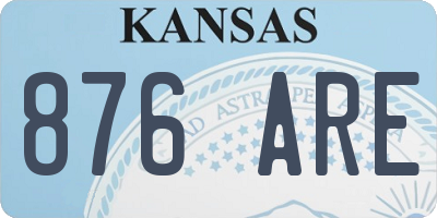 KS license plate 876ARE