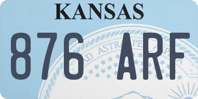 KS license plate 876ARF