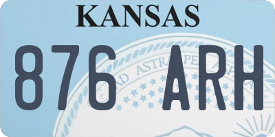KS license plate 876ARH