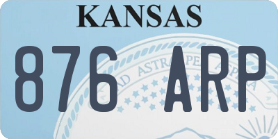 KS license plate 876ARP