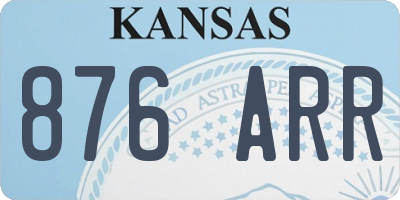 KS license plate 876ARR