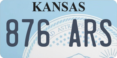 KS license plate 876ARS