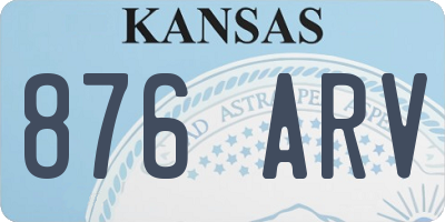 KS license plate 876ARV