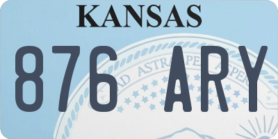 KS license plate 876ARY