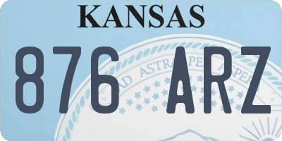 KS license plate 876ARZ