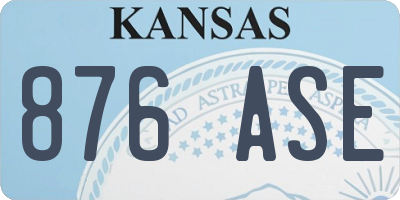 KS license plate 876ASE