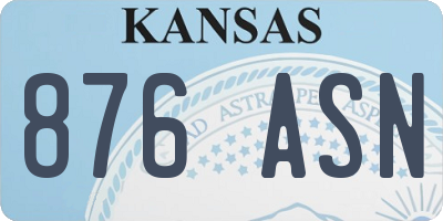 KS license plate 876ASN