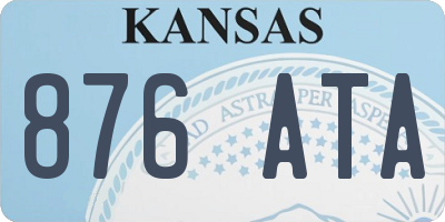 KS license plate 876ATA