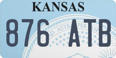 KS license plate 876ATB
