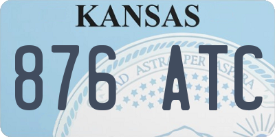 KS license plate 876ATC