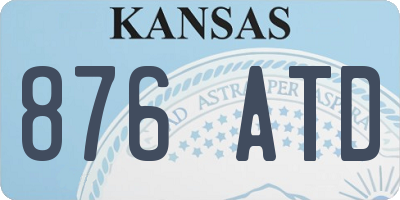 KS license plate 876ATD