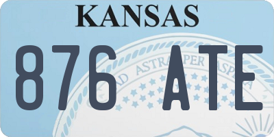 KS license plate 876ATE