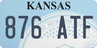 KS license plate 876ATF