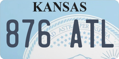 KS license plate 876ATL