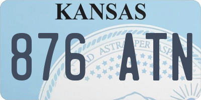 KS license plate 876ATN