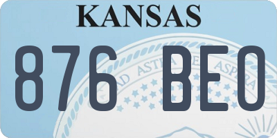 KS license plate 876BEO