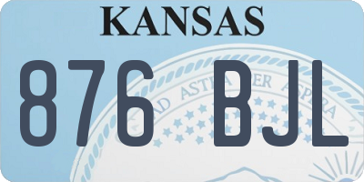 KS license plate 876BJL
