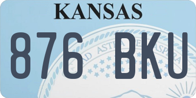 KS license plate 876BKU