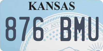 KS license plate 876BMU