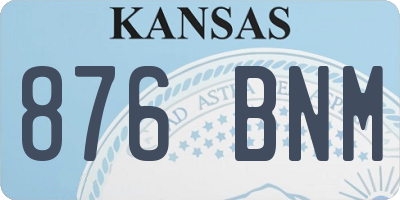 KS license plate 876BNM