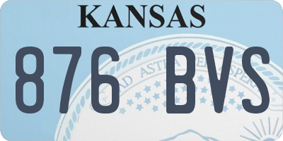 KS license plate 876BVS