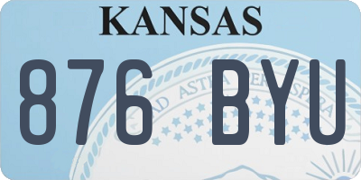 KS license plate 876BYU