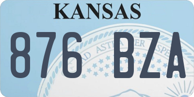 KS license plate 876BZA