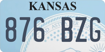 KS license plate 876BZG