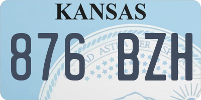 KS license plate 876BZH