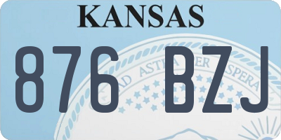 KS license plate 876BZJ