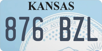 KS license plate 876BZL