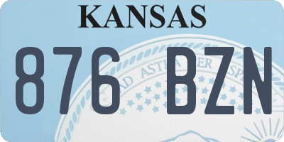 KS license plate 876BZN
