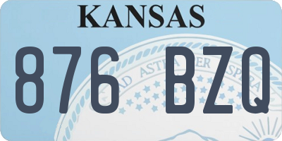 KS license plate 876BZQ