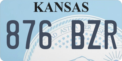 KS license plate 876BZR