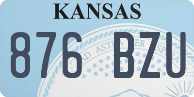 KS license plate 876BZU