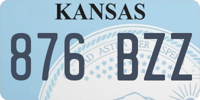 KS license plate 876BZZ
