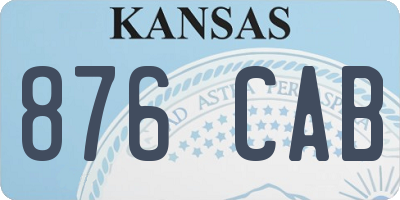 KS license plate 876CAB