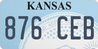 KS license plate 876CEB