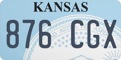 KS license plate 876CGX