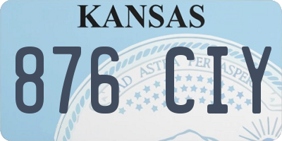 KS license plate 876CIY
