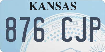 KS license plate 876CJP