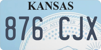 KS license plate 876CJX
