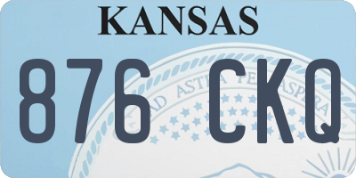 KS license plate 876CKQ