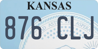KS license plate 876CLJ